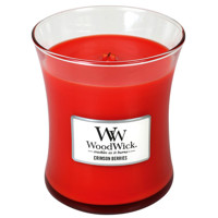 Červená jarabina - Sviečka oválna váza WoodWick